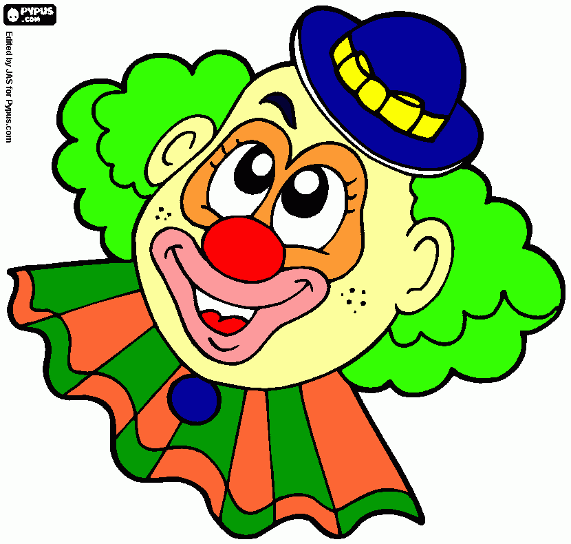 dessin clown très rigolo 