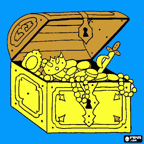 dessin coffre aux trésors