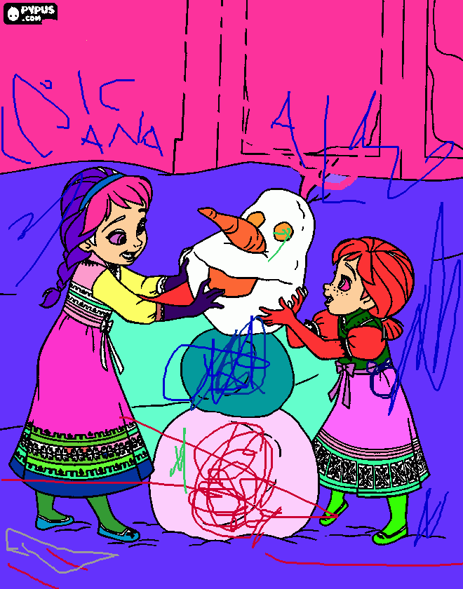 dessin coloriage reine des neiges