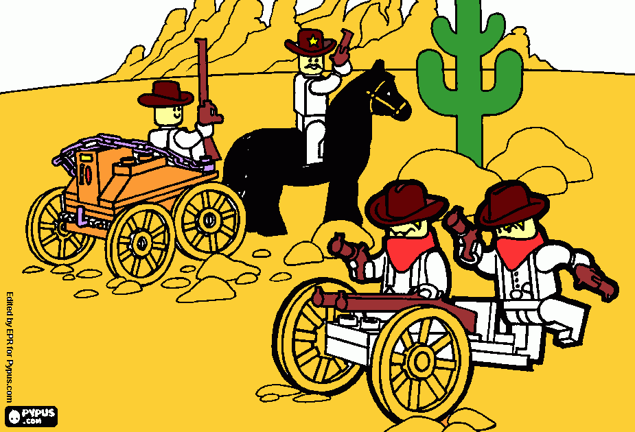 dessin Cow-boy Lego