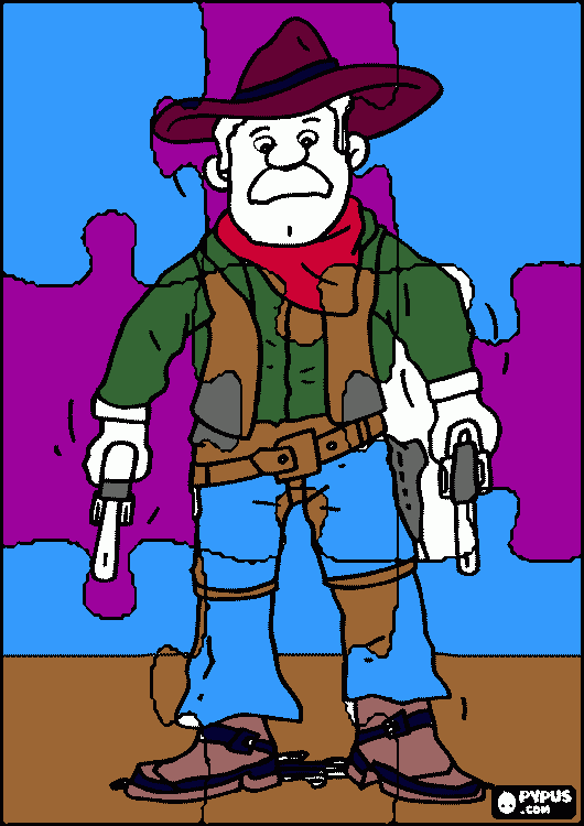 dessin cow-boy Pierre