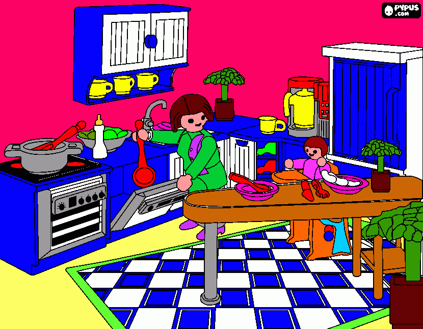 dessin cuisine de la nouvelle saison PLAYMOBIL..