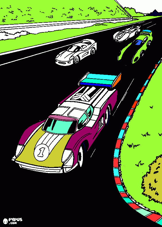 dessin dessin d'une course de voitures par tom en informatique