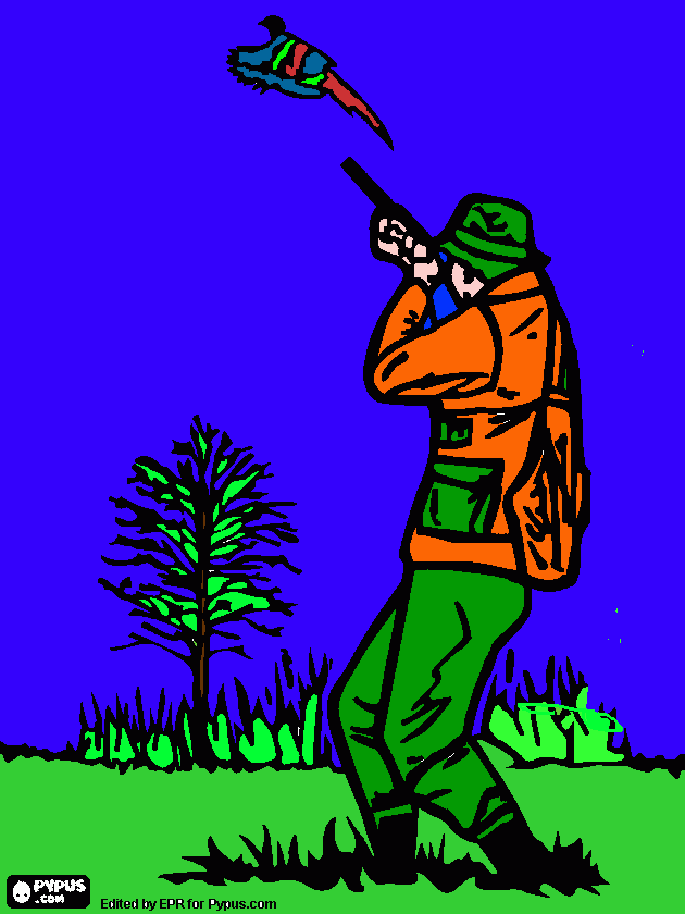 dessin dessin de chasseur