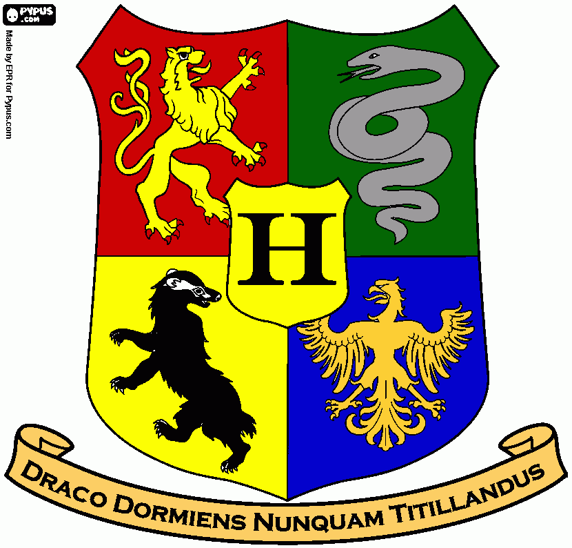 dessin dessin HP Blason poudlard