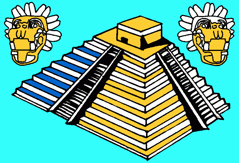 dessin dessin pyramide inca