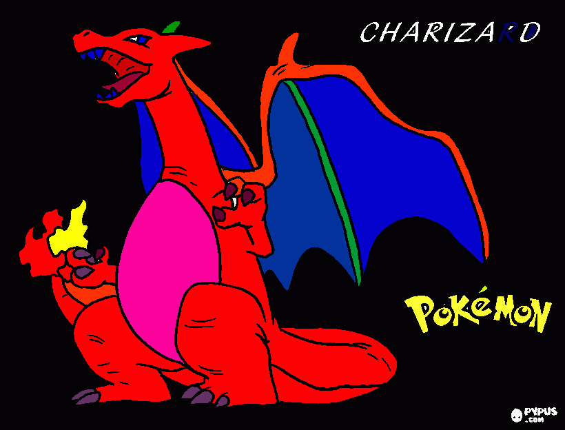 dessin dracaufeu coloriage martin
