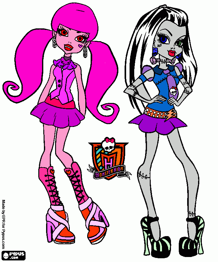 dessin Draculora et Frankie-stein
