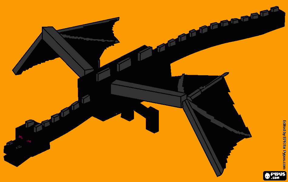 dessin dragon minecraft
