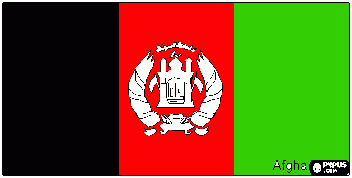 dessin DRAPEAU AFGHANISTAN