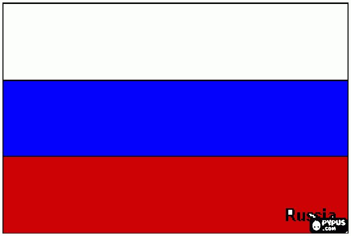 dessin drapeau de la russie