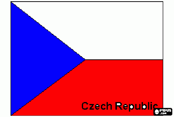 dessin DRAPEAU REPUBLIQUE TCHEQUE