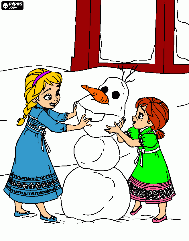 dessin elsa anna