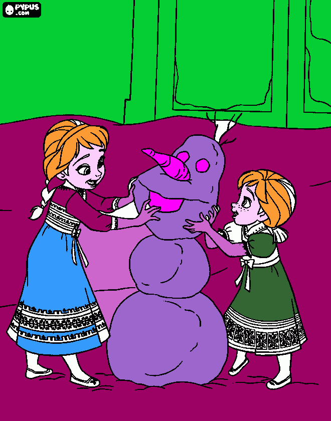 dessin Elsa et Ana