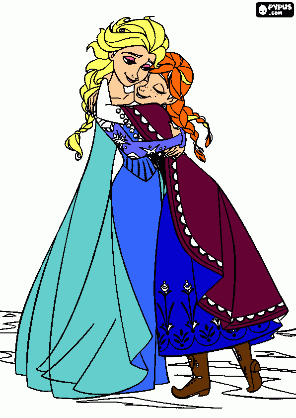 dessin elsa et sa soeur