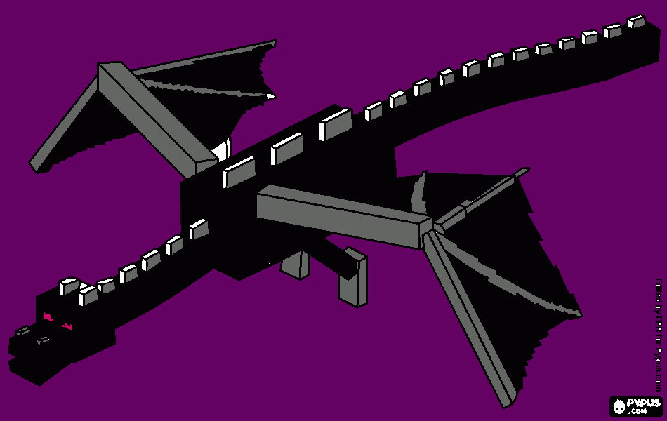 dessin Ender dragon minecraft