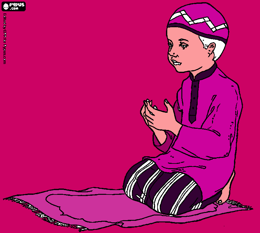 dessin Enfant qui prie dessin