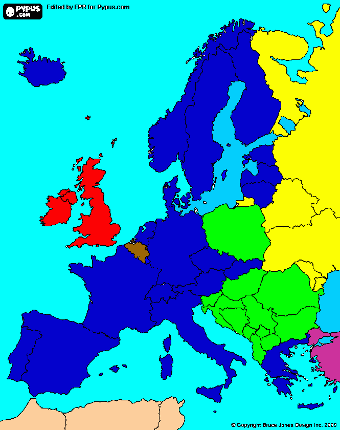 dessin EUROPE Répartition of the coverage by Delegations/missions for RFL 
