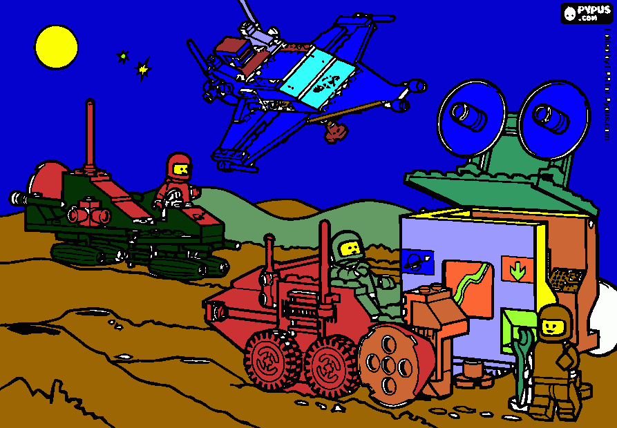 dessin expédition spatiale légo