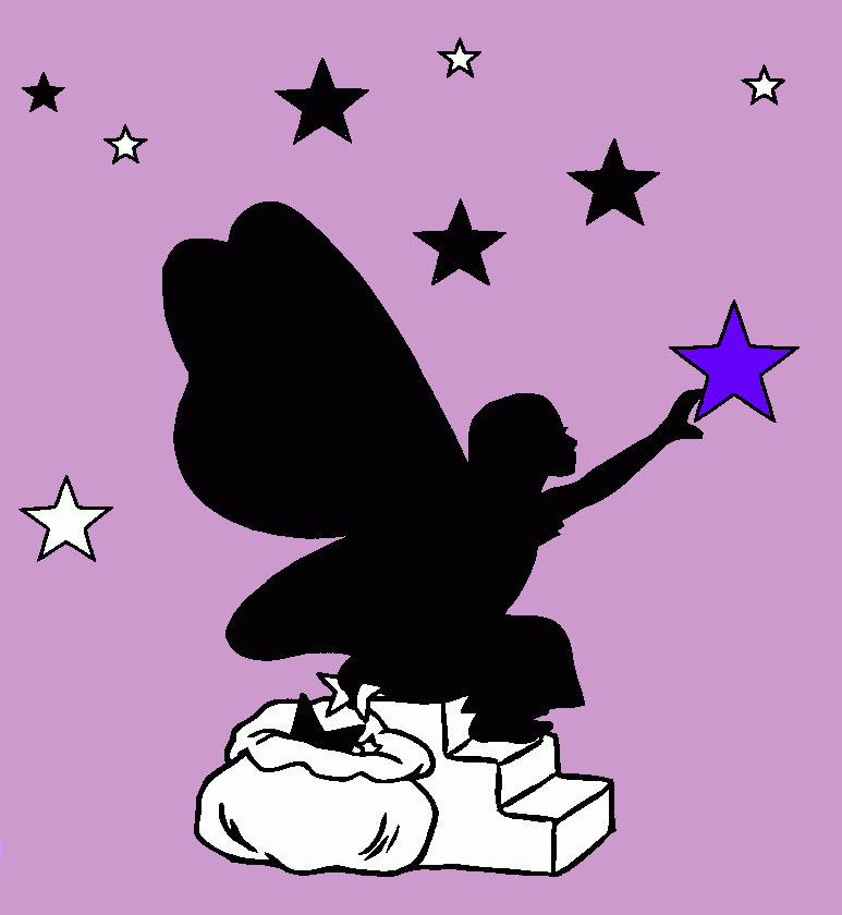 dessin fee fond mauve