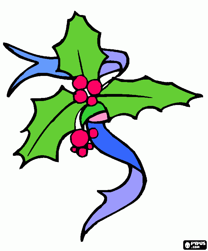 dessin feuille de houx
