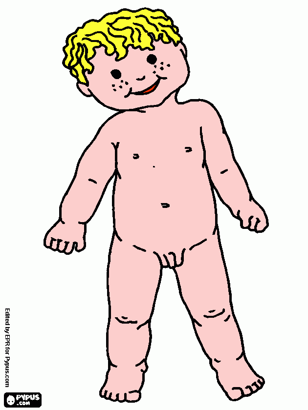 Garcon Nu A Colorier Imprimer Garcon Nu