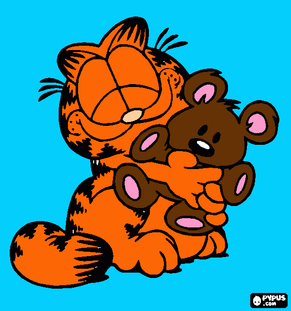 dessin garfield et pooky