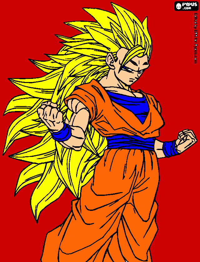 dessin goku sayen 3
