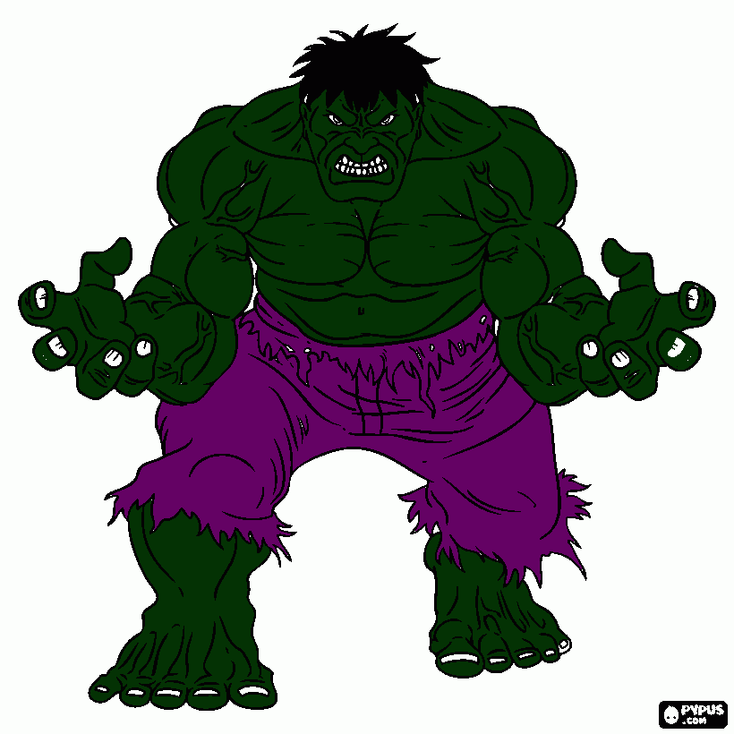 dessin Hulk par Antonin
