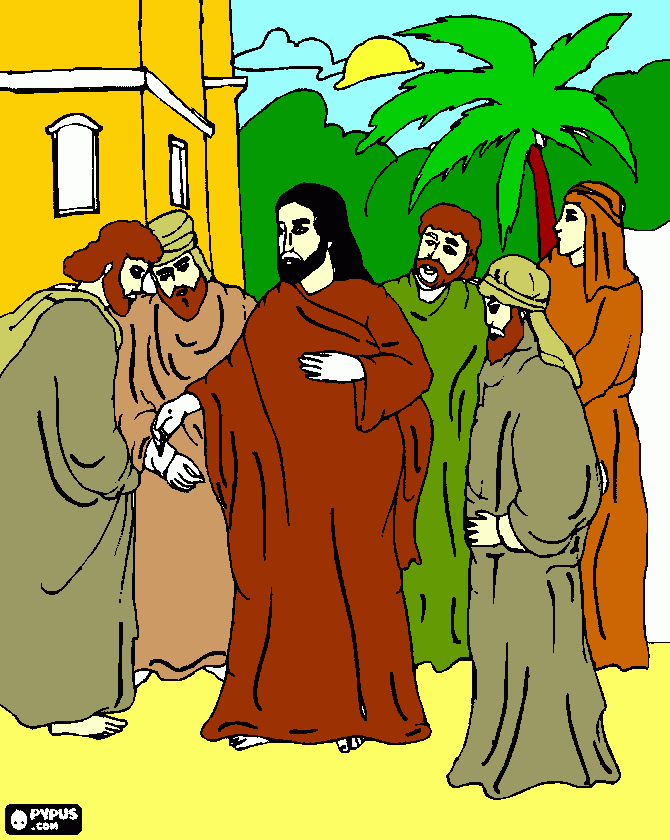 dessin Jésus et ses disciples