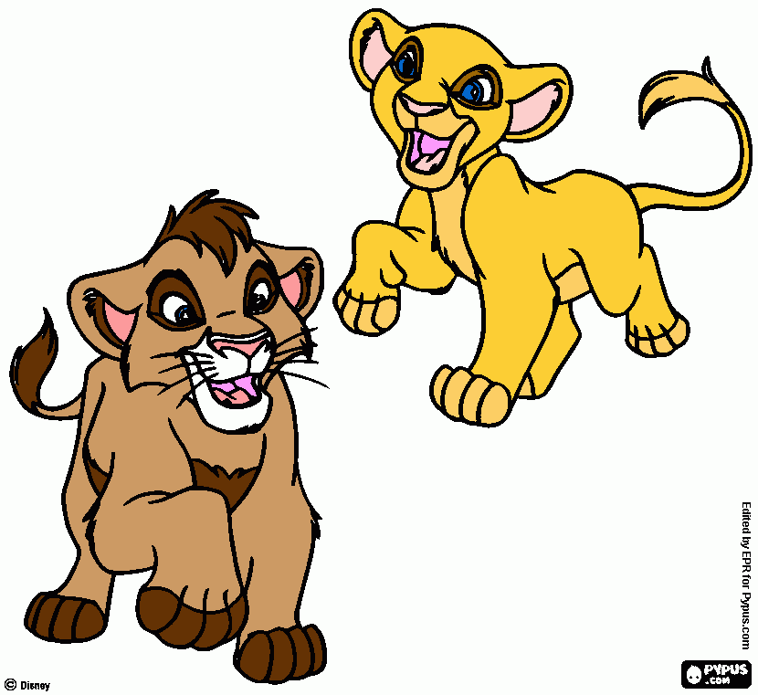 dessin kiara et kovu