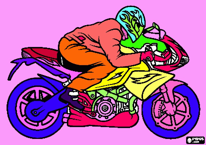 dessin La moto à Malo