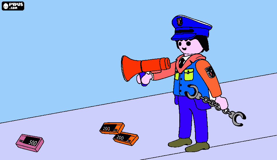 dessin la police va arrêter un voleur