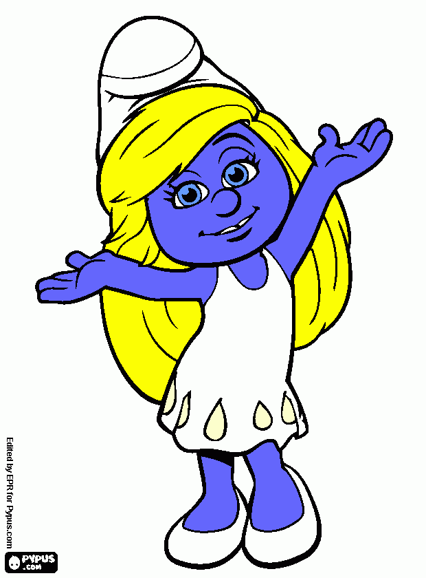 dessin La schtroumpfette est enlevé par Gargamel