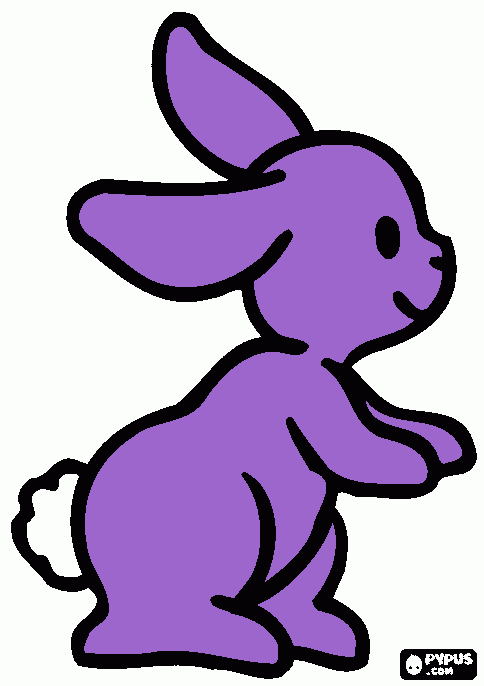 dessin Lapin mauve