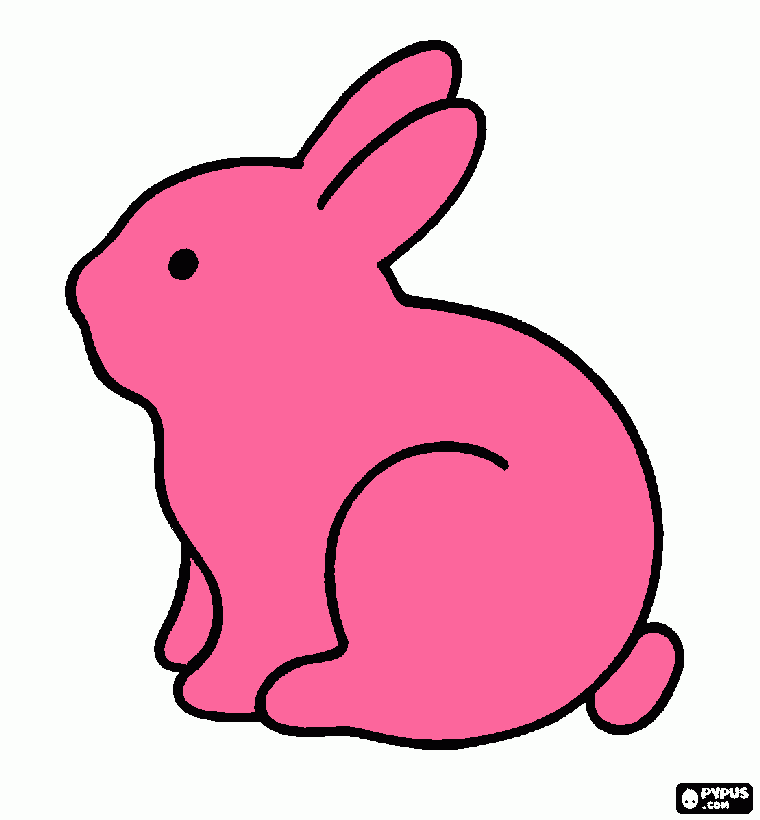 dessin lapin rose