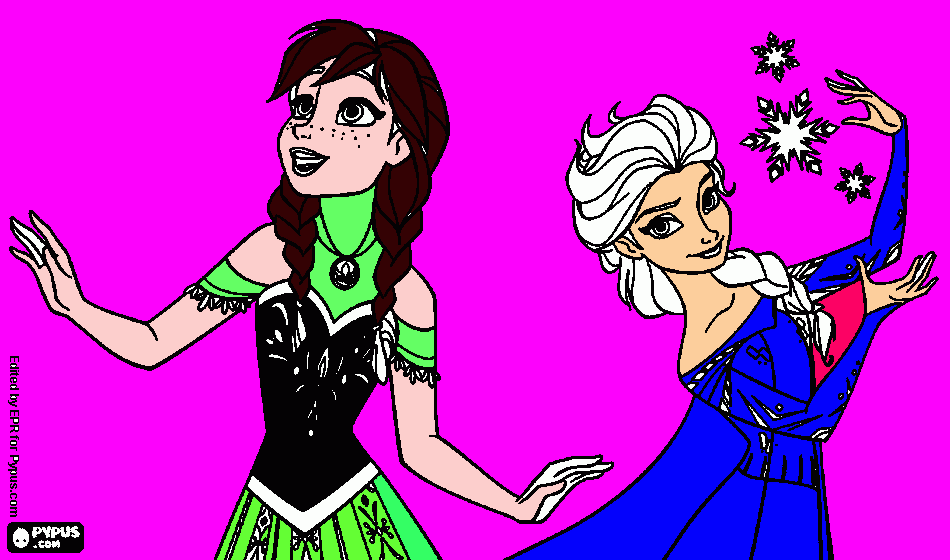 dessin lara et elsa