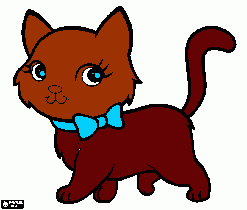 dessin le chat de polly pocket 