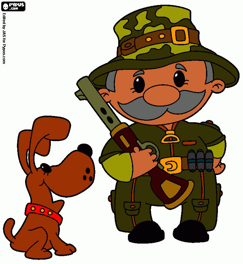 dessin LE MEILLEUR PAPY CHASSEUR