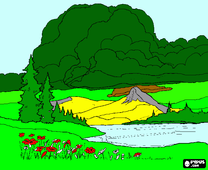 dessin LE PAYSAGE MAGNIFIQUE