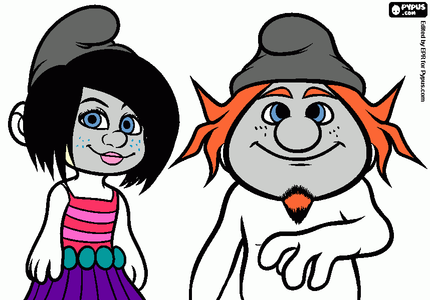 dessin Les schtroumpfs 2 avec vexy et hackus