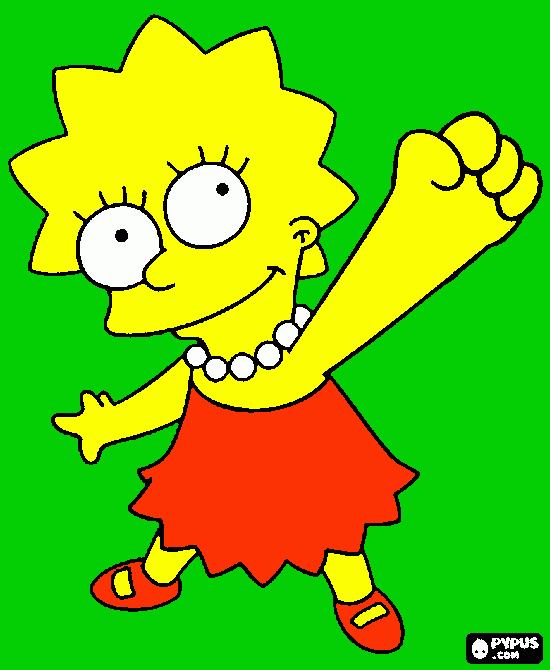 dessin Lisa Simpson