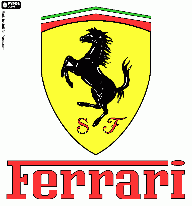 dessin logo ferrari