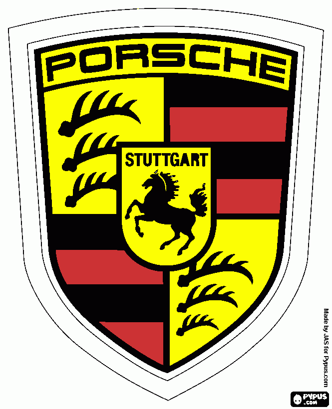 dessin logo porsche