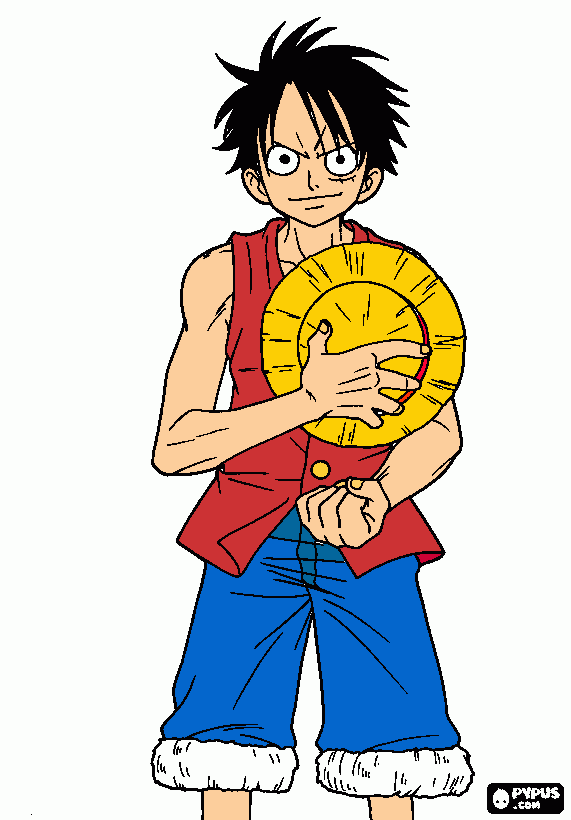dessin Luffy au chapeau de paille