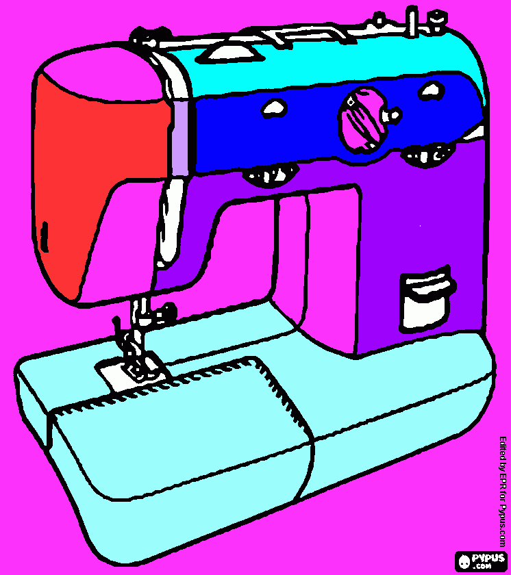 dessin machine a  coudre
