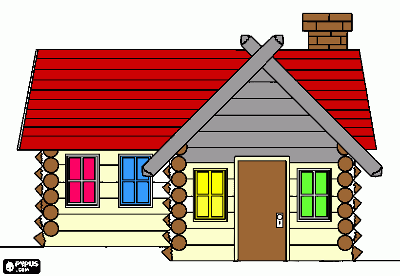 dessin maison coloriée