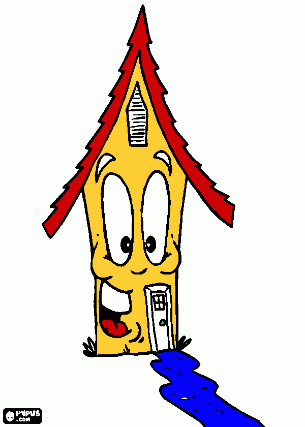 dessin maison rigolote