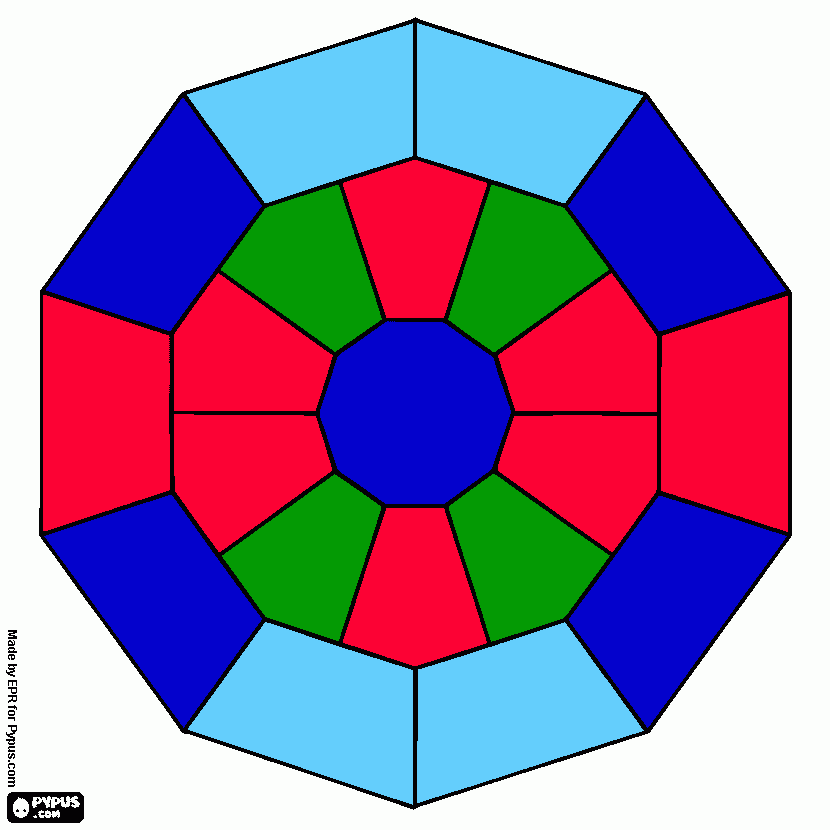 dessin Mandala decagone