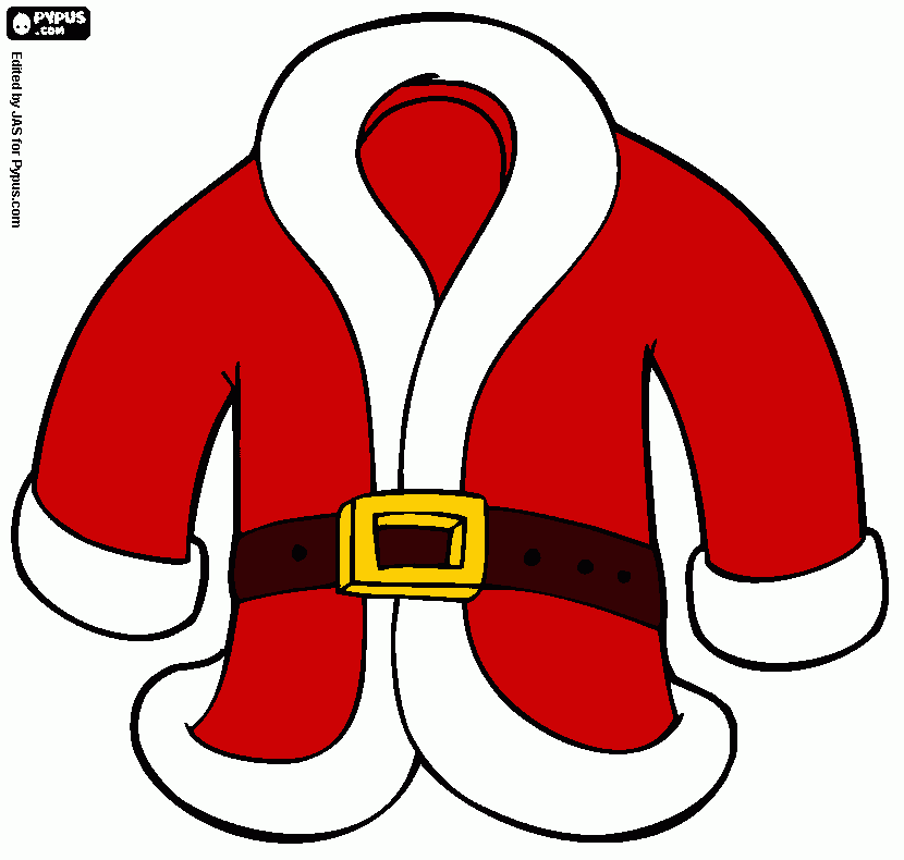 dessin manteau pere noel